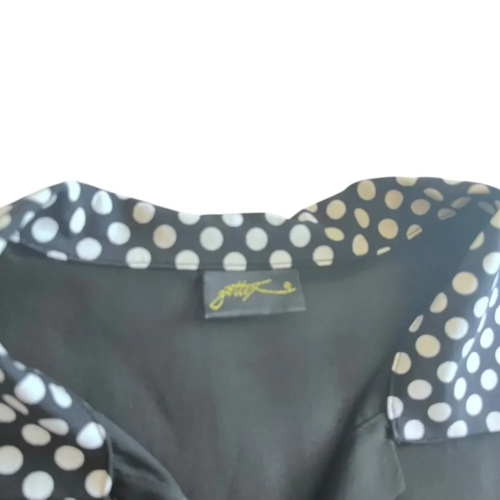 Gottex Black Sheer Sleeveless Bathing Suit Cover Up Tunic size M/ L